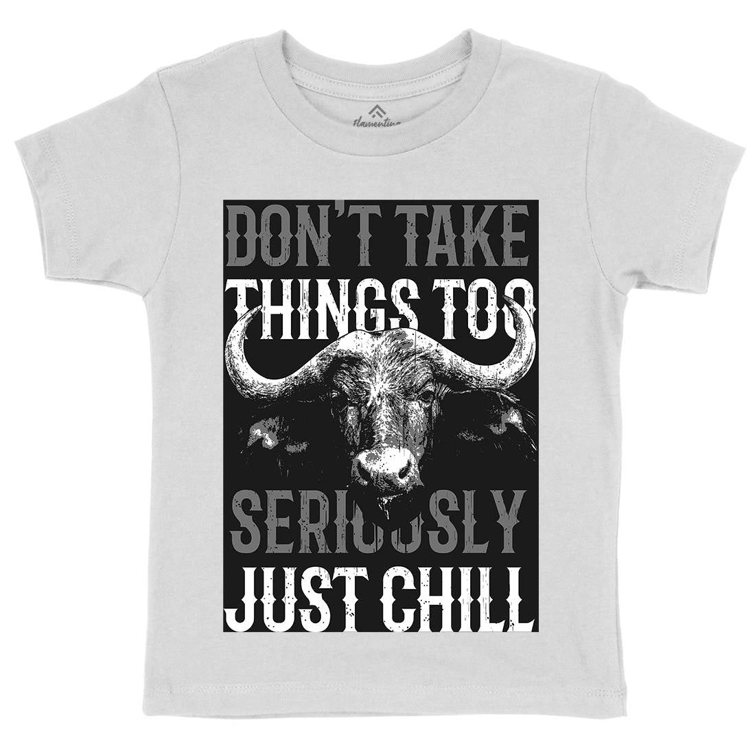 Buffalo Chill Kids Organic Crew Neck T-Shirt Animals B692