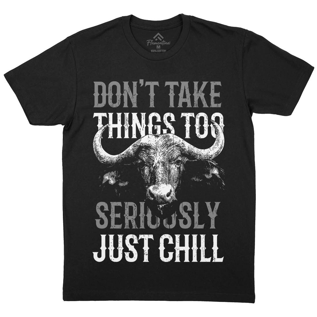 Buffalo Chill Mens Organic Crew Neck T-Shirt Animals B692