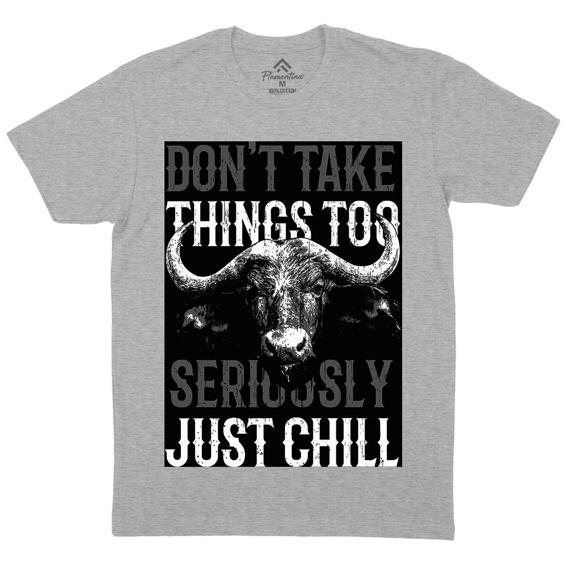 Buffalo Chill Mens Organic Crew Neck T-Shirt Animals B692