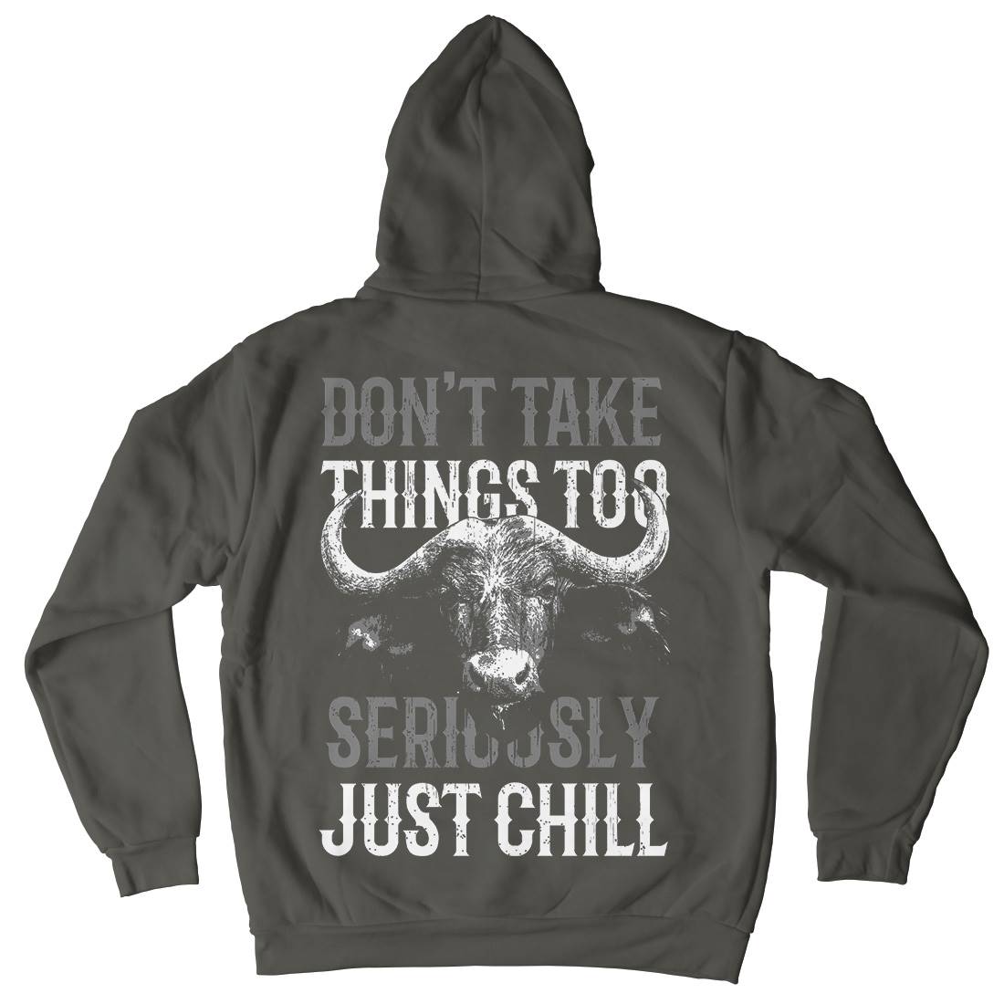 Buffalo Chill Mens Hoodie With Pocket Animals B692