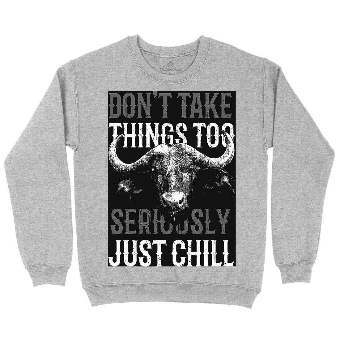 Buffalo Chill Mens Crew Neck Sweatshirt Animals B692
