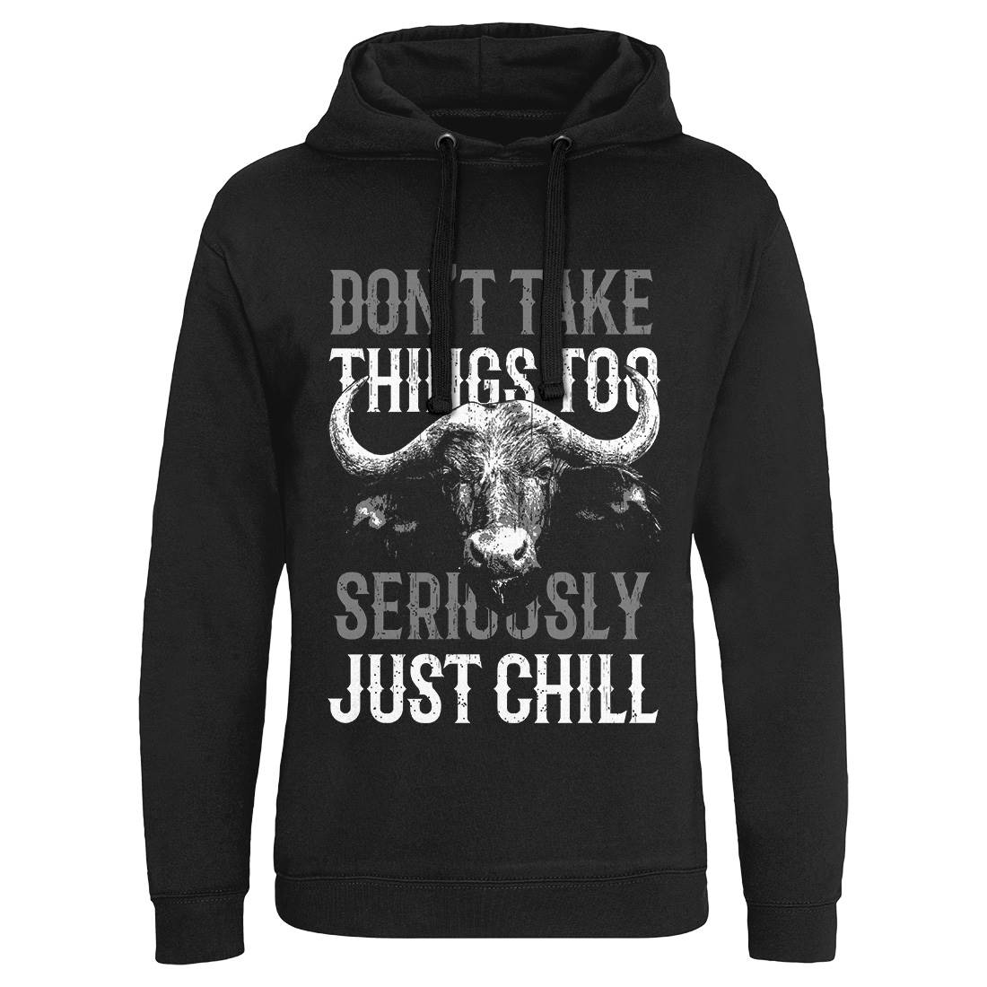 Buffalo Chill Mens Hoodie Without Pocket Animals B692