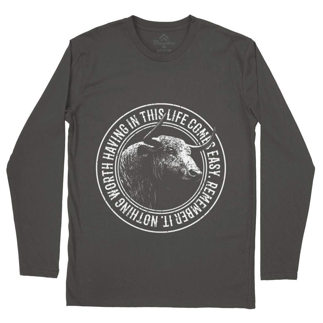 Buffalo Worth Mens Long Sleeve T-Shirt Animals B693