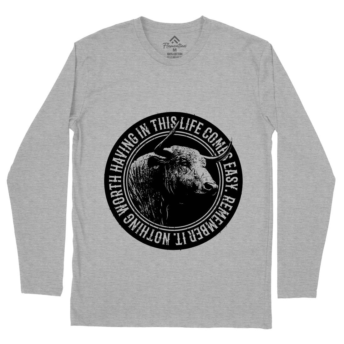 Buffalo Worth Mens Long Sleeve T-Shirt Animals B693