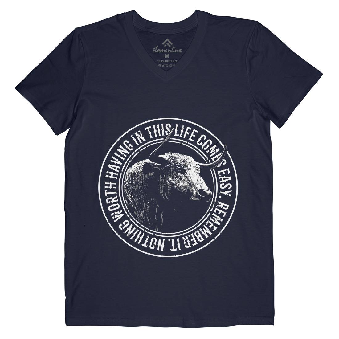 Buffalo Worth Mens V-Neck T-Shirt Animals B693