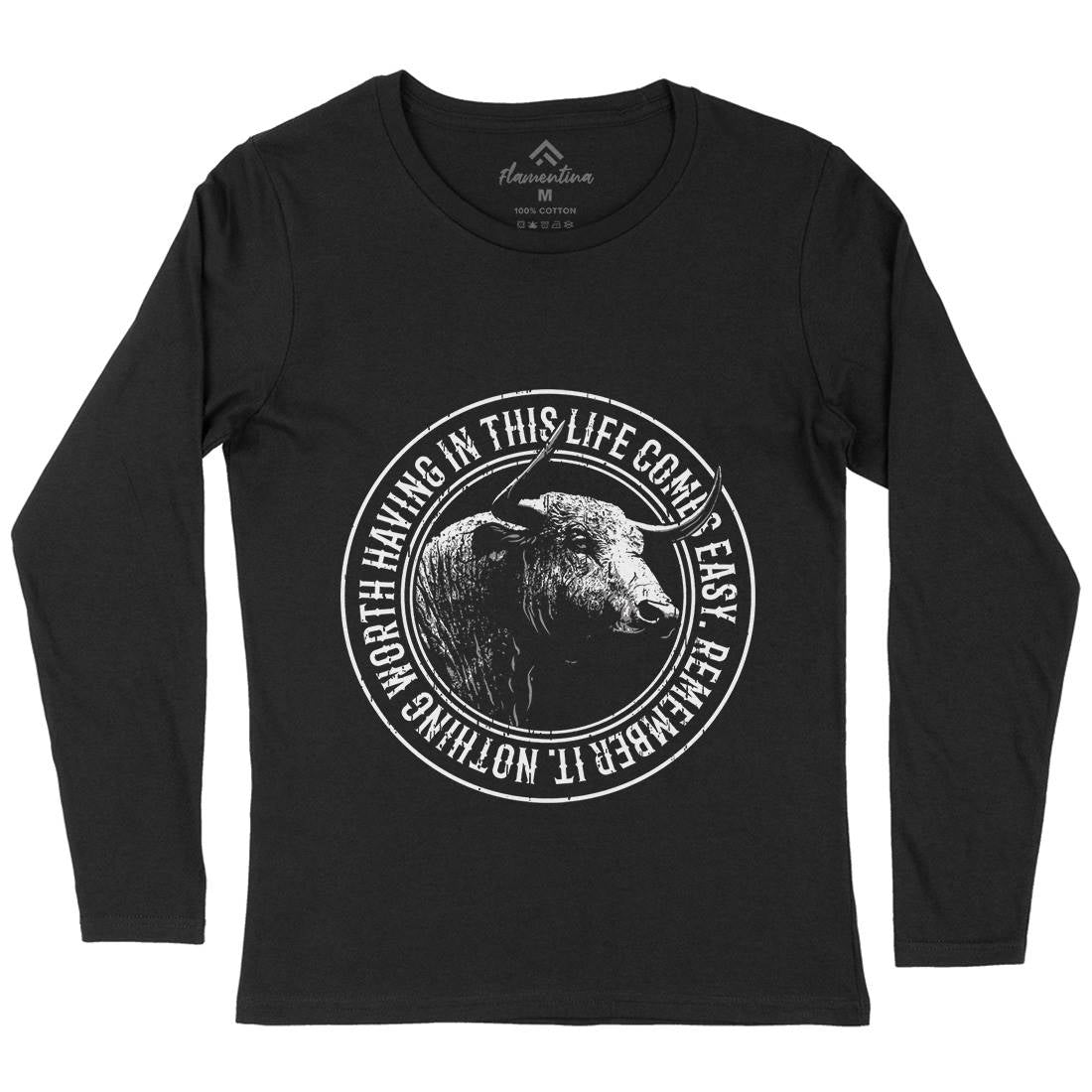 Buffalo Worth Womens Long Sleeve T-Shirt Animals B693
