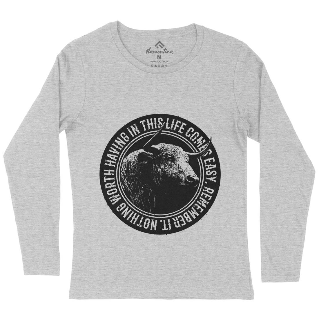 Buffalo Worth Womens Long Sleeve T-Shirt Animals B693