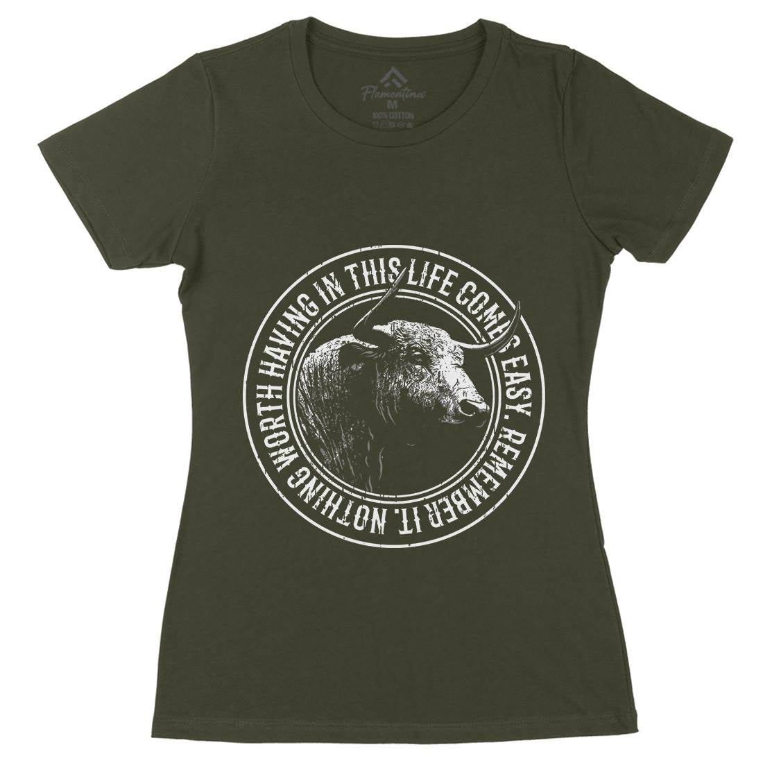 Buffalo Worth Womens Organic Crew Neck T-Shirt Animals B693