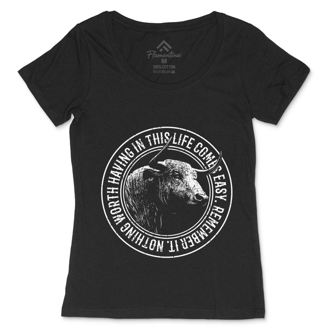 Buffalo Worth Womens Scoop Neck T-Shirt Animals B693