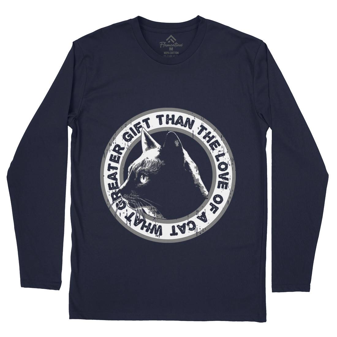Cat Gift Mens Long Sleeve T-Shirt Animals B694