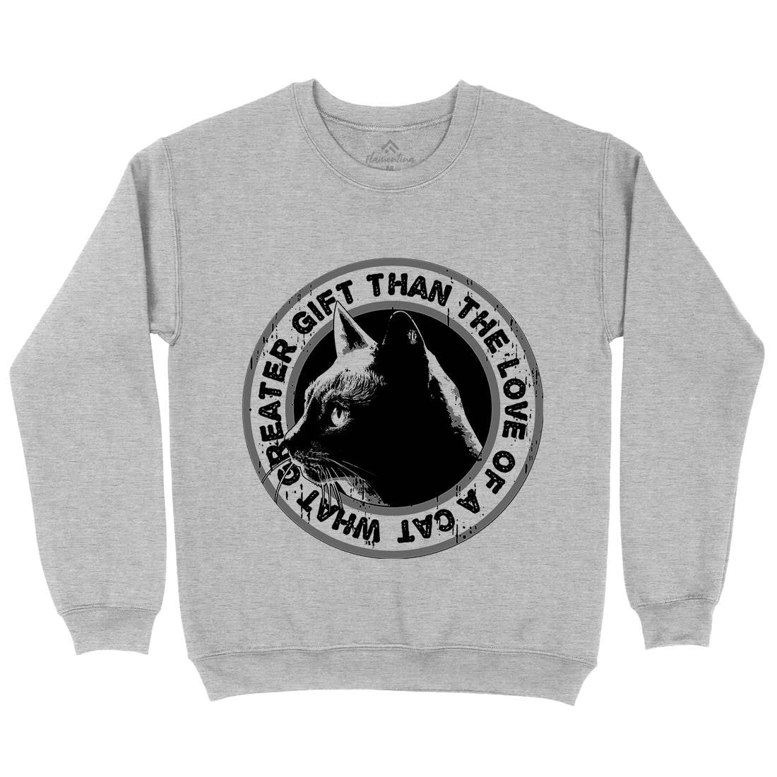 Cat Gift Mens Crew Neck Sweatshirt Animals B694