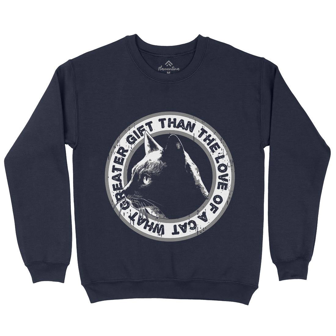 Cat Gift Mens Crew Neck Sweatshirt Animals B694