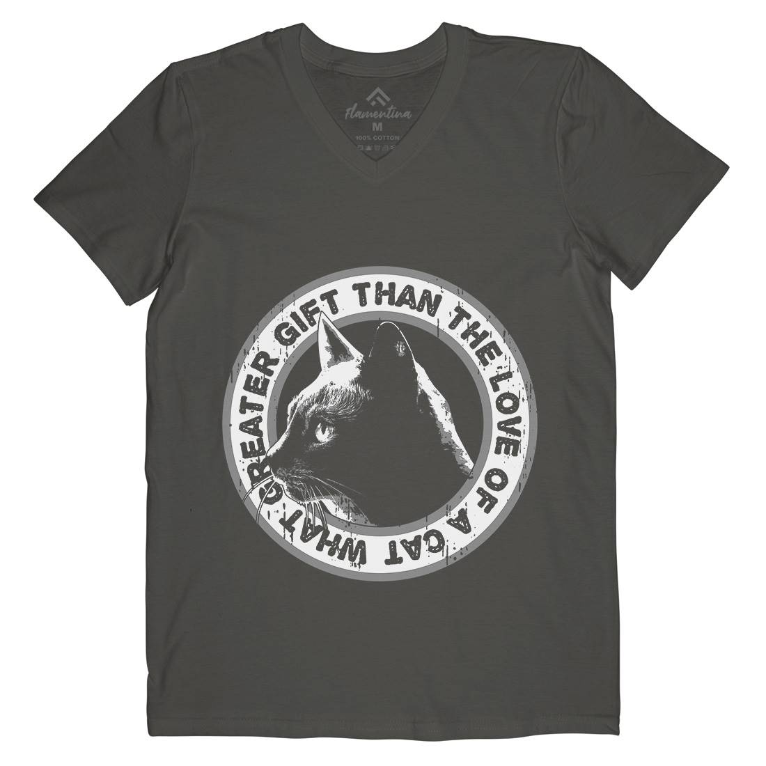 Cat Gift Mens V-Neck T-Shirt Animals B694