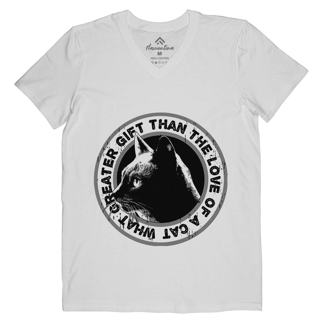 Cat Gift Mens V-Neck T-Shirt Animals B694