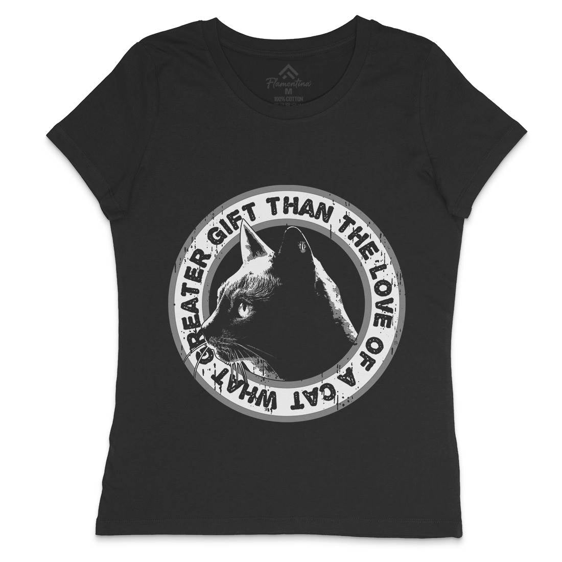 Cat Gift Womens Crew Neck T-Shirt Animals B694