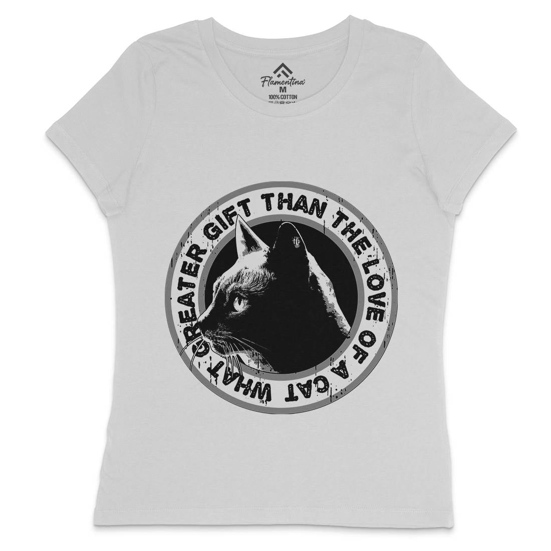 Cat Gift Womens Crew Neck T-Shirt Animals B694