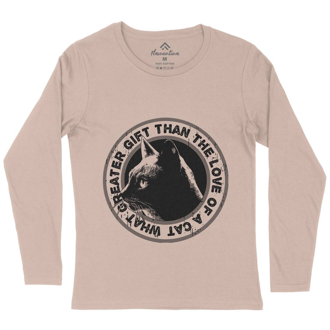 Cat Gift Womens Long Sleeve T-Shirt Animals B694