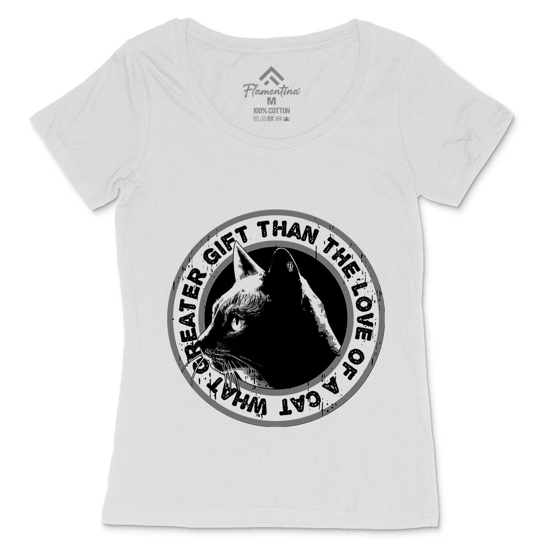 Cat Gift Womens Scoop Neck T-Shirt Animals B694
