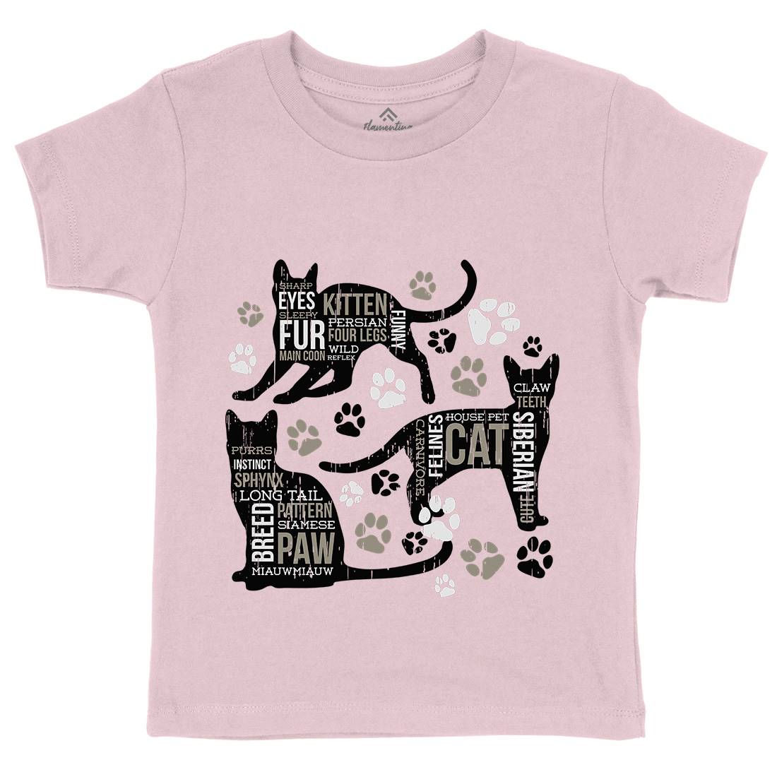 Cat Itself Kids Organic Crew Neck T-Shirt Animals B695