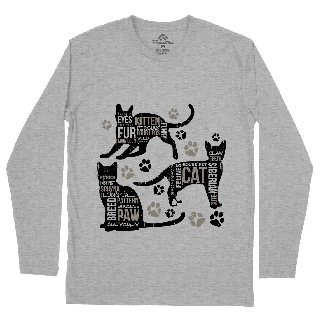 Cat Itself Mens Long Sleeve T-Shirt Animals B695