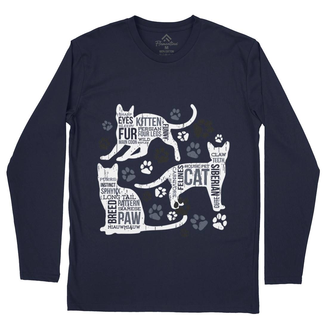Cat Itself Mens Long Sleeve T-Shirt Animals B695