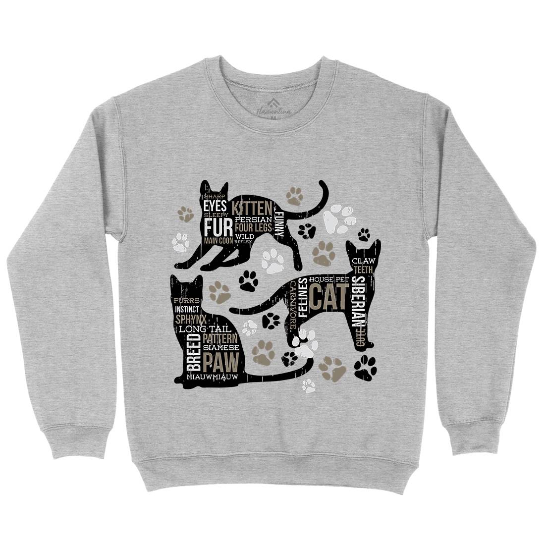 Cat Itself Mens Crew Neck Sweatshirt Animals B695