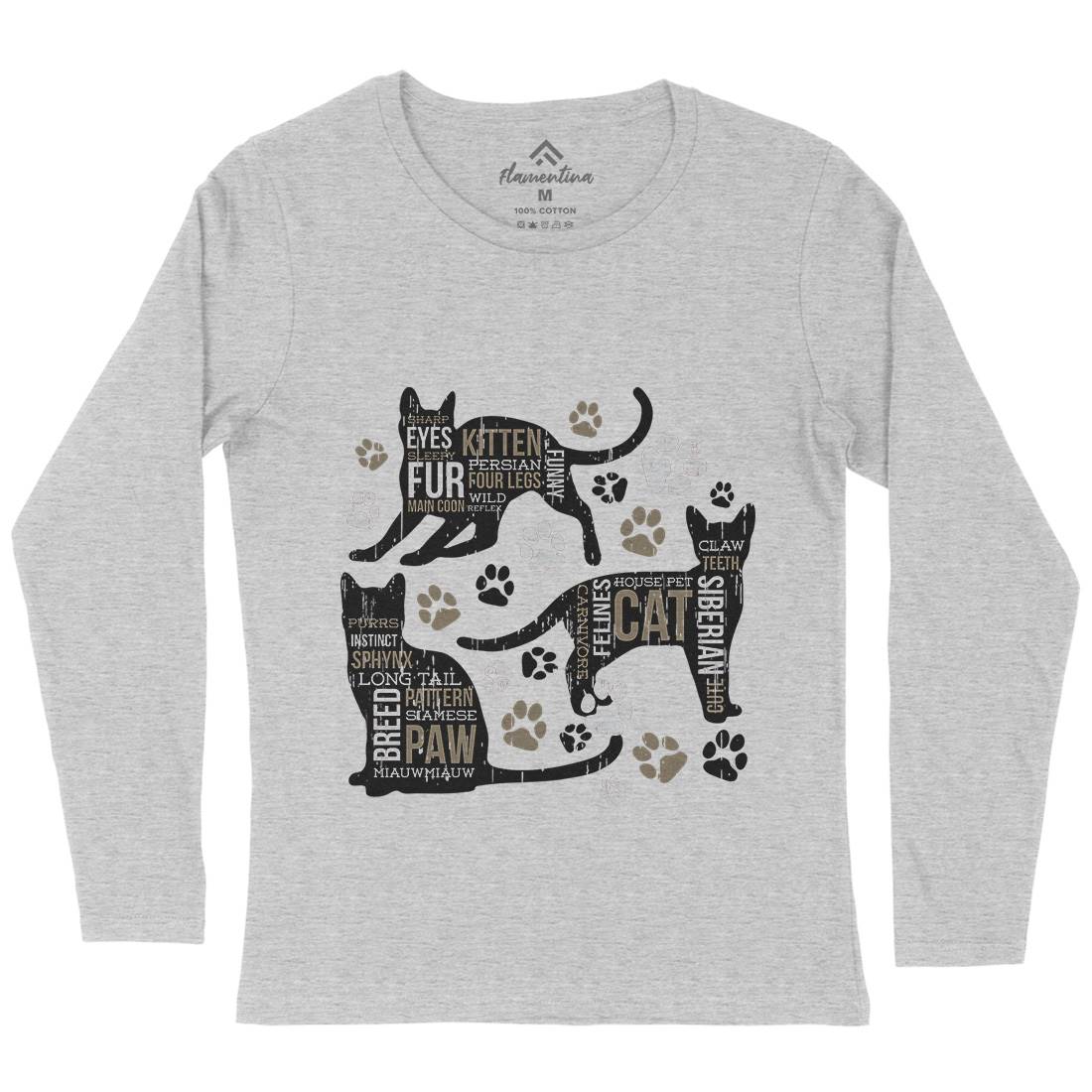 Cat Itself Womens Long Sleeve T-Shirt Animals B695