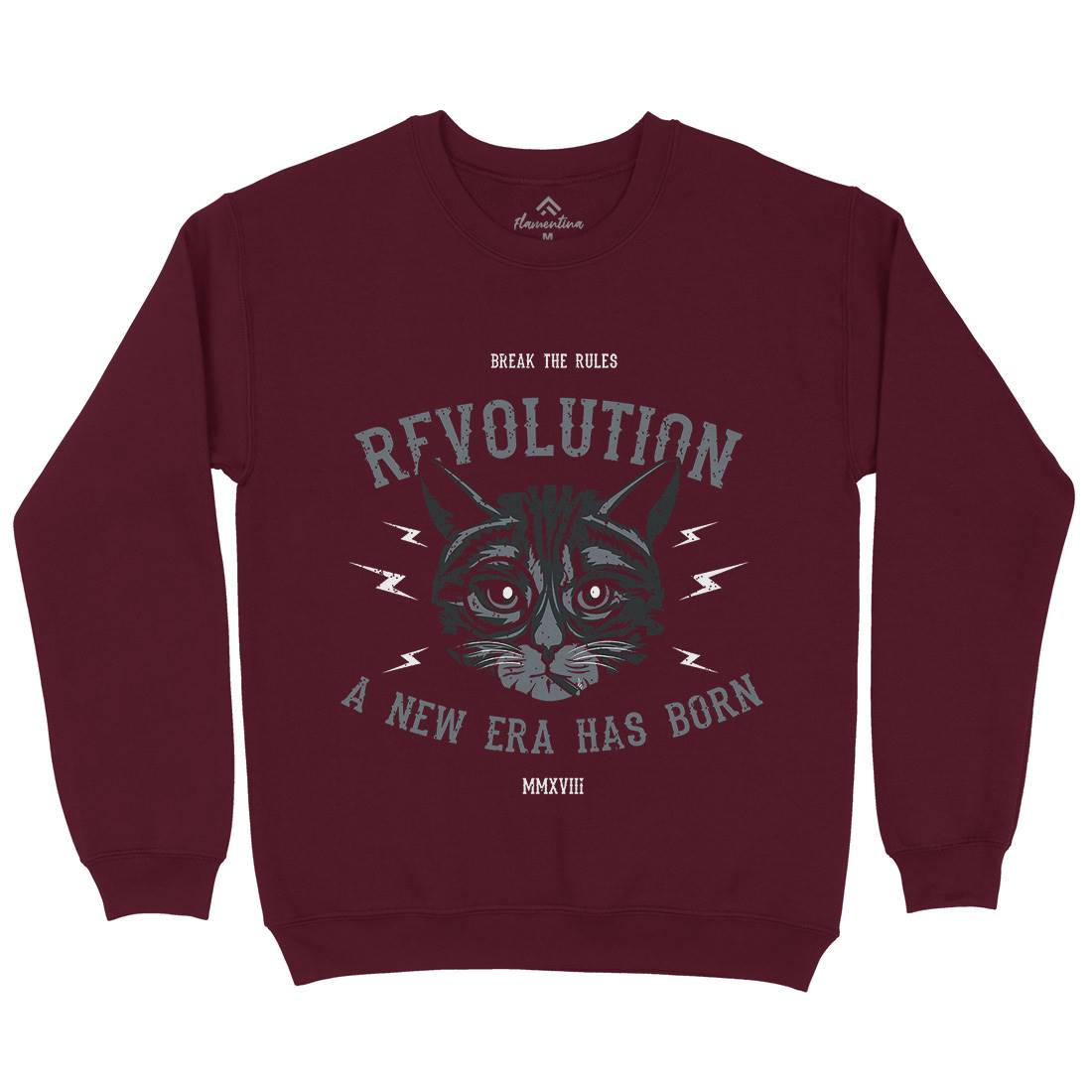 Cat Revolution Mens Crew Neck Sweatshirt Animals B696