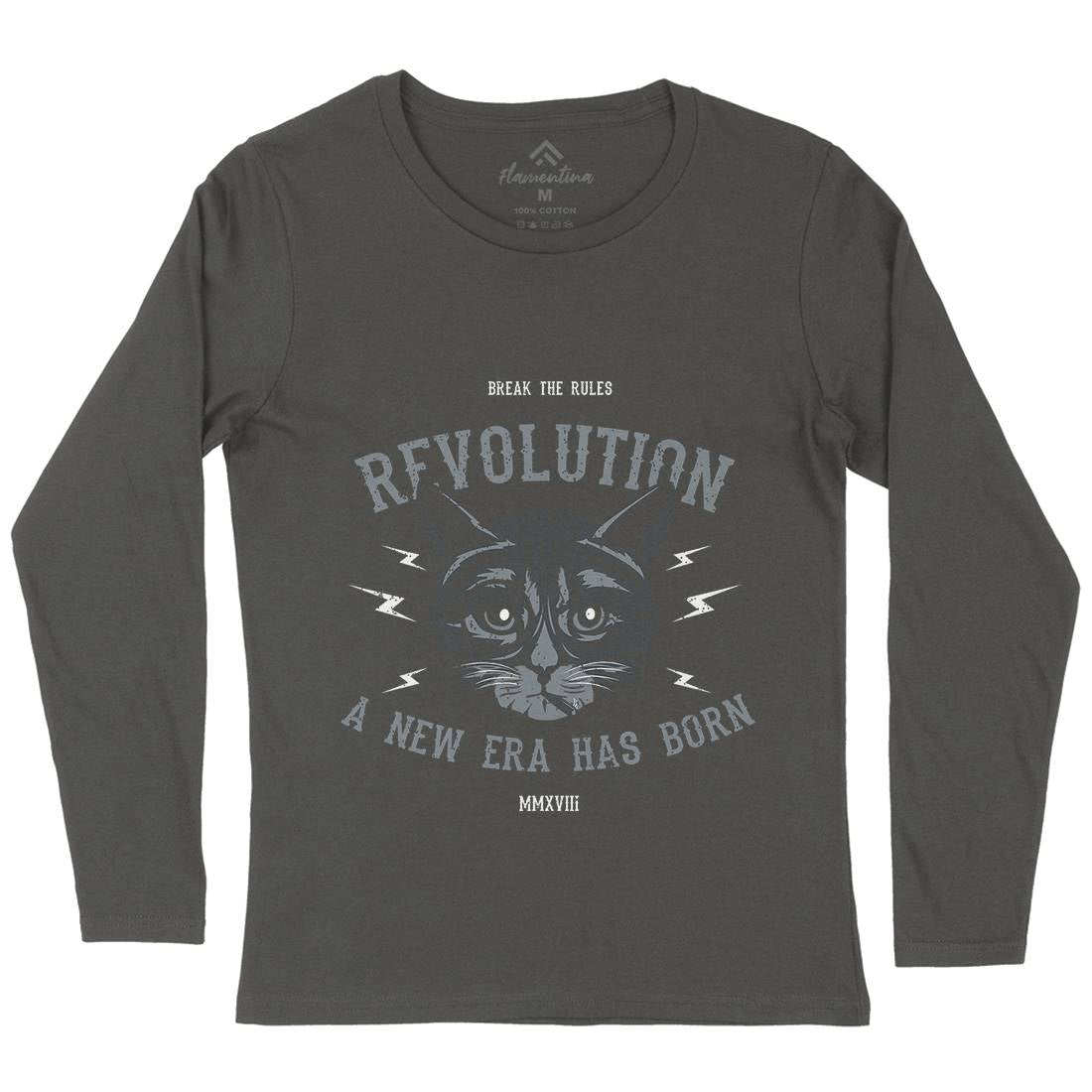 Cat Revolution Womens Long Sleeve T-Shirt Animals B696