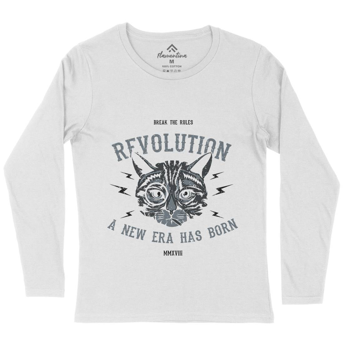 Cat Revolution Womens Long Sleeve T-Shirt Animals B696