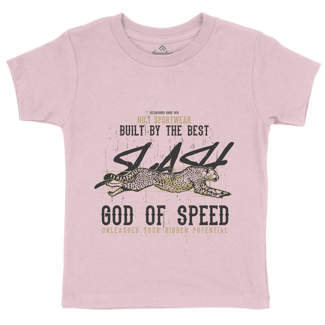 Cheetah Speed Kids Crew Neck T-Shirt Animals B697
