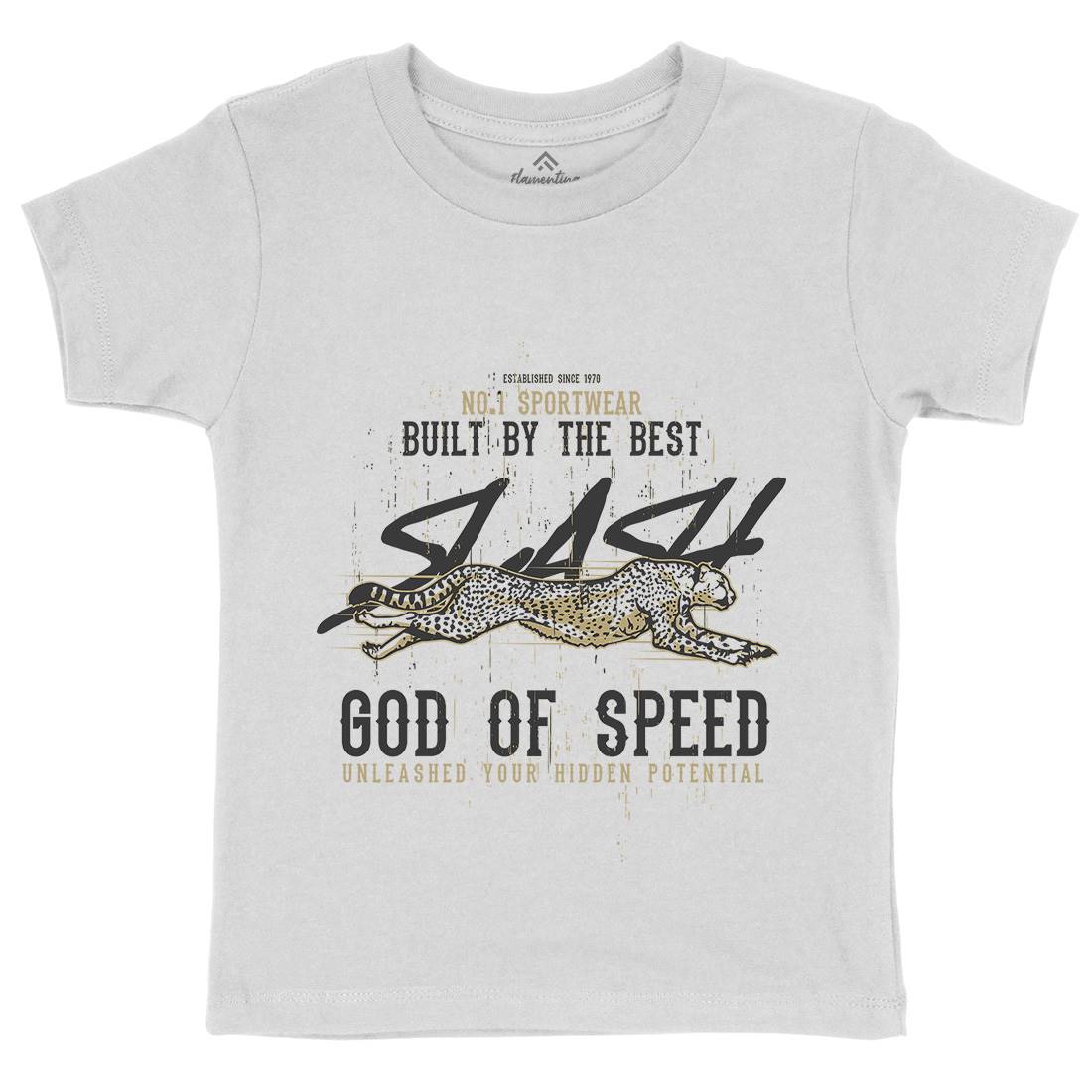 Cheetah Speed Kids Crew Neck T-Shirt Animals B697