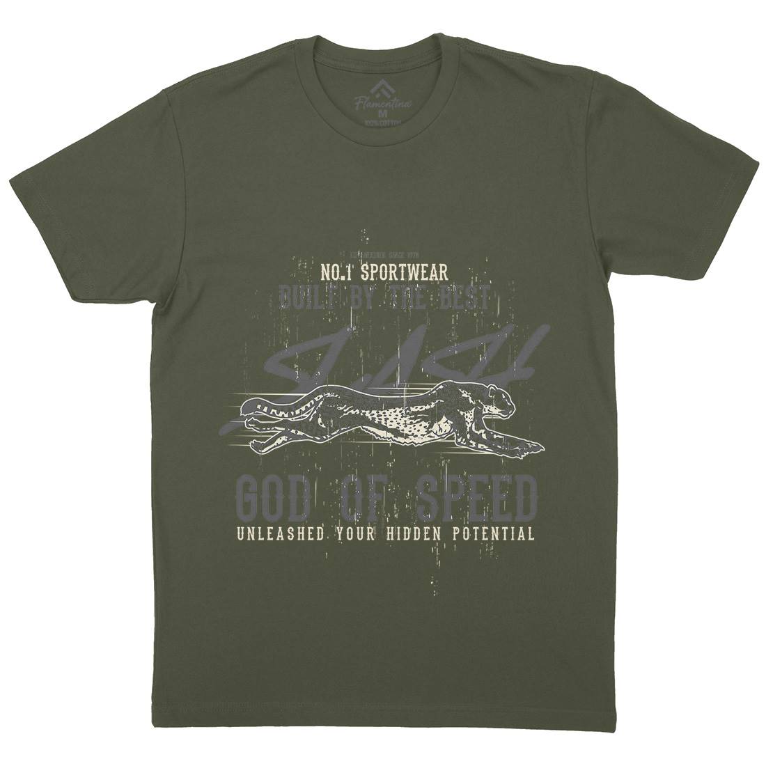 Cheetah Speed Mens Crew Neck T-Shirt Animals B697
