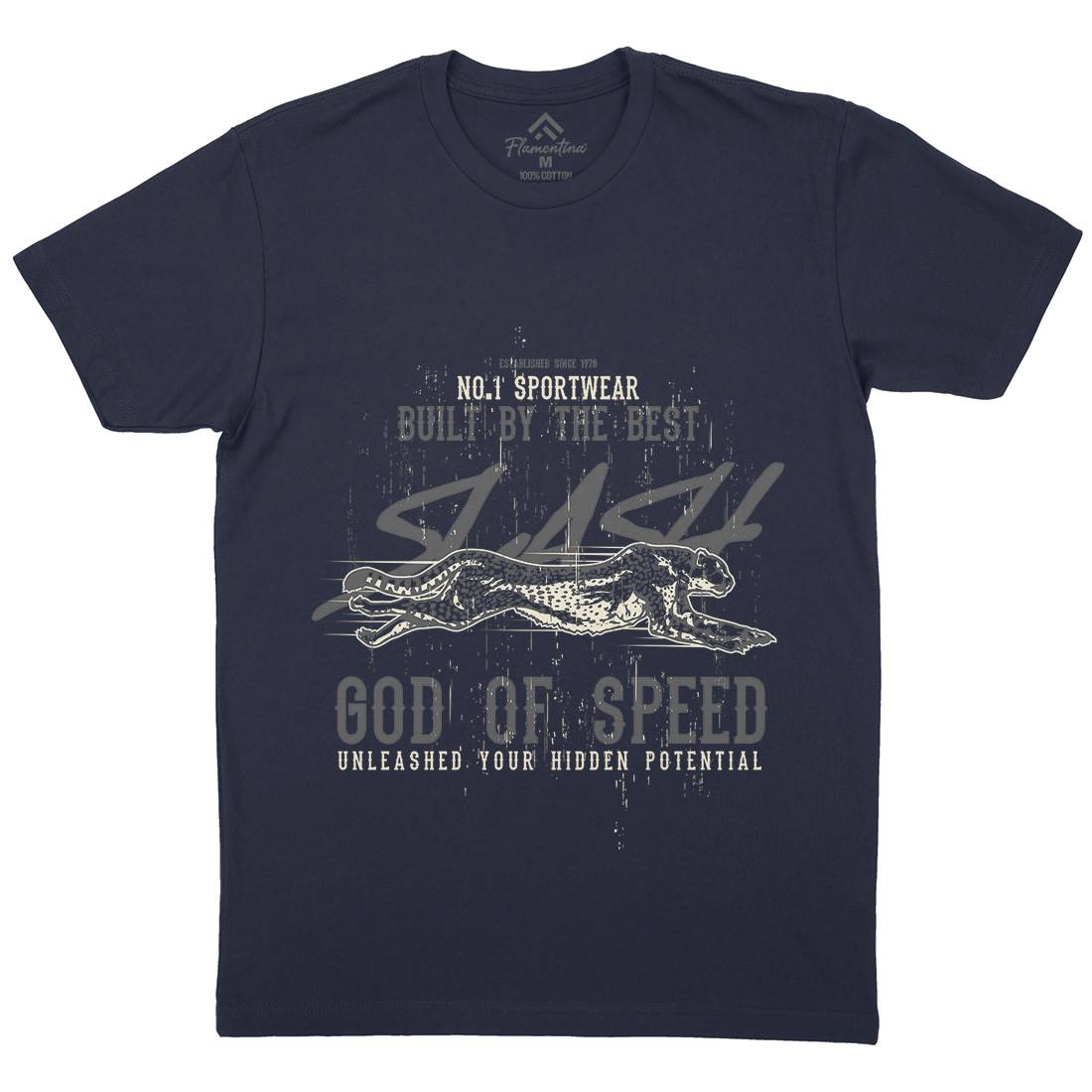 Cheetah Speed Mens Crew Neck T-Shirt Animals B697