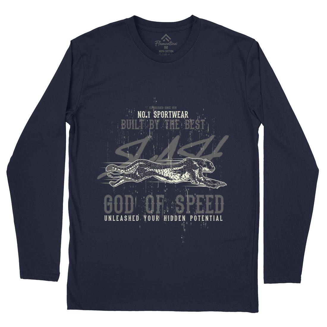 Cheetah Speed Mens Long Sleeve T-Shirt Animals B697