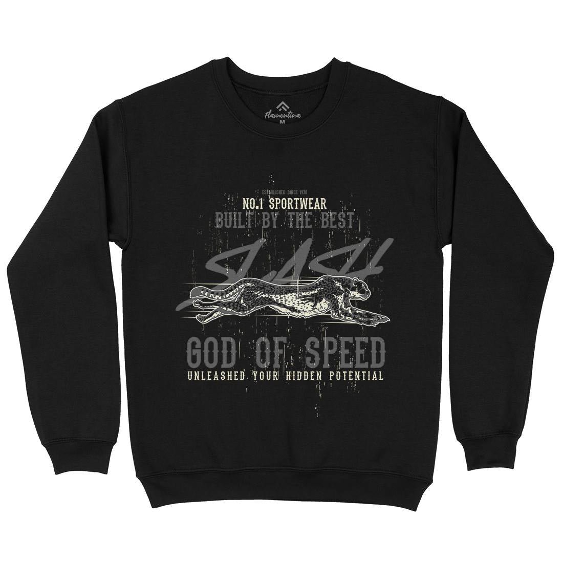 Cheetah Speed Kids Crew Neck Sweatshirt Animals B697