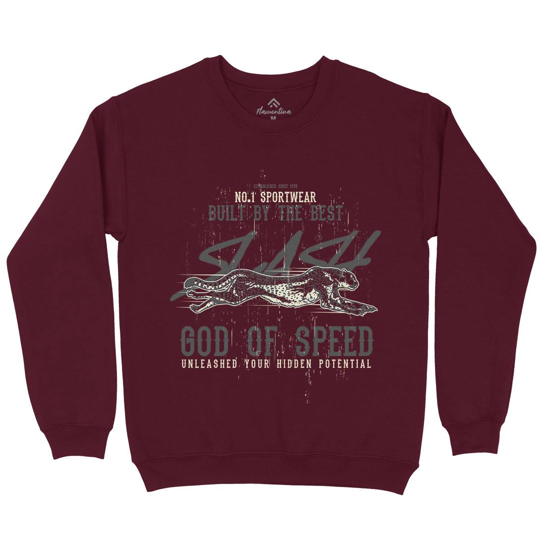 Cheetah Speed Mens Crew Neck Sweatshirt Animals B697