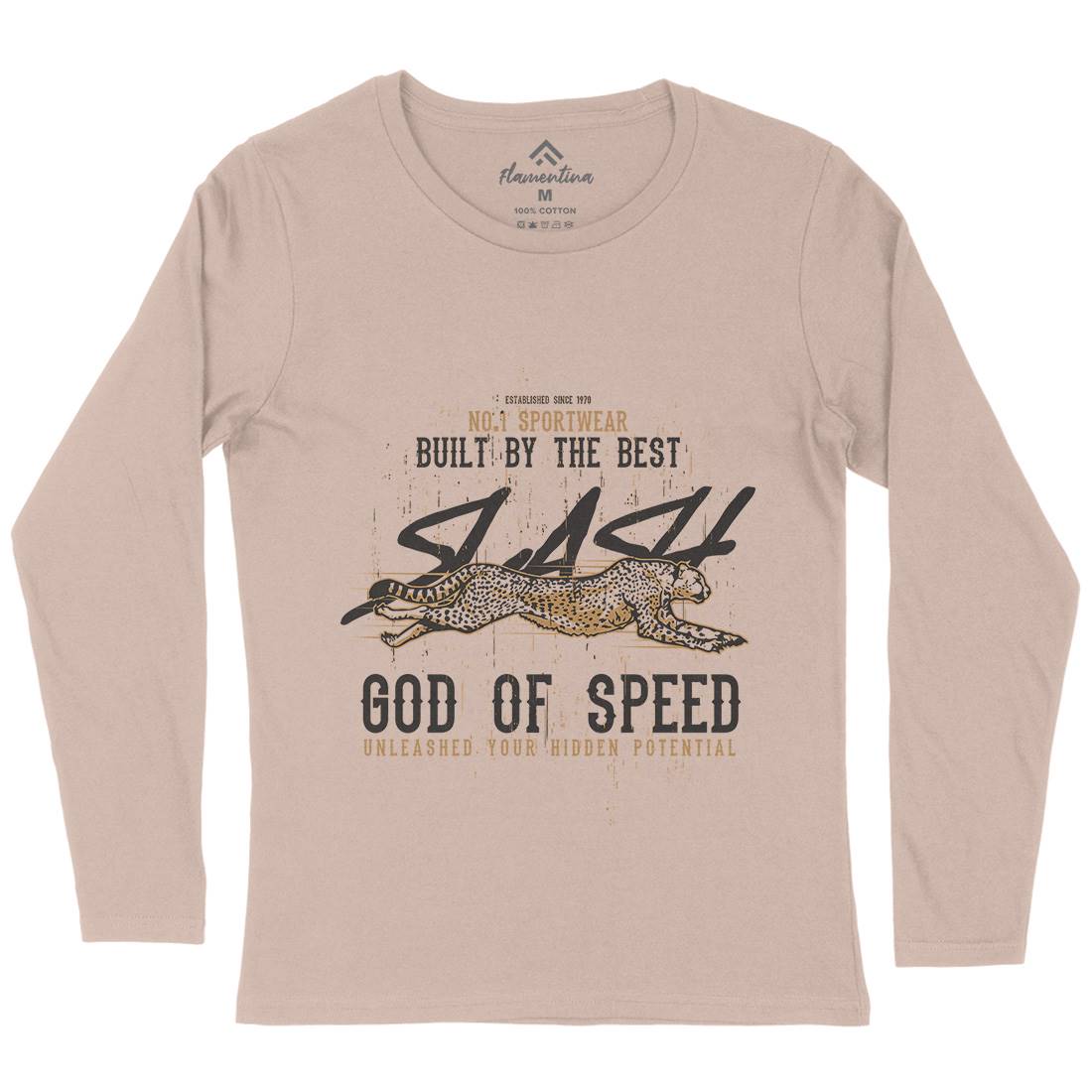 Cheetah Speed Womens Long Sleeve T-Shirt Animals B697