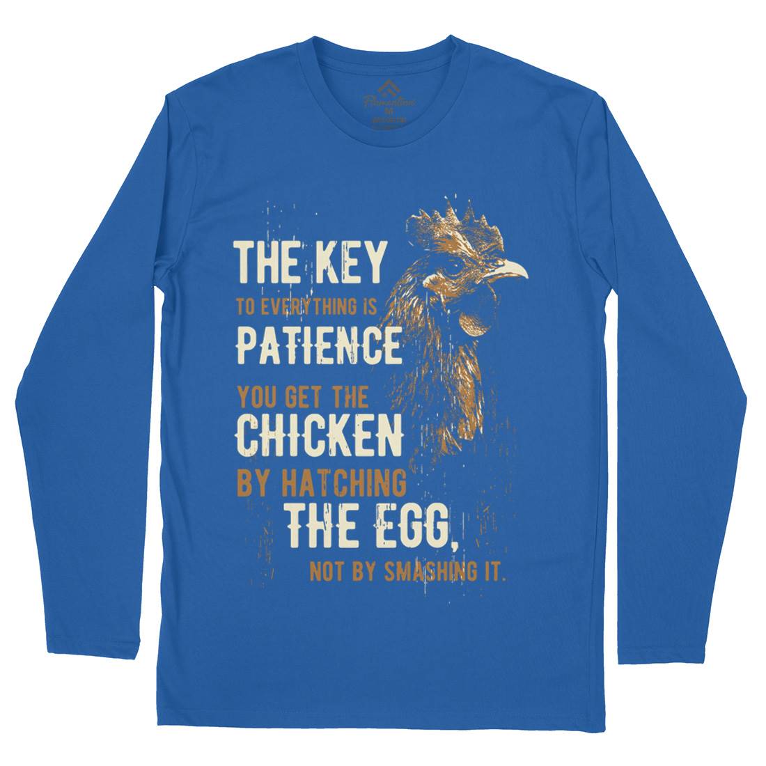 Chicken Patience Mens Long Sleeve T-Shirt Animals B698
