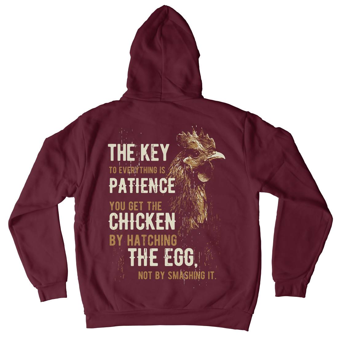 Chicken Patience Mens Hoodie With Pocket Animals B698