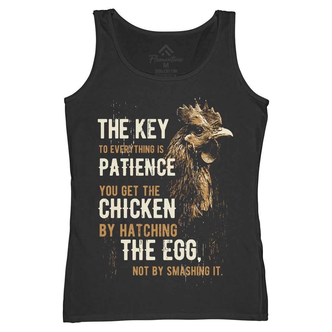 Chicken Patience Womens Organic Tank Top Vest Animals B698