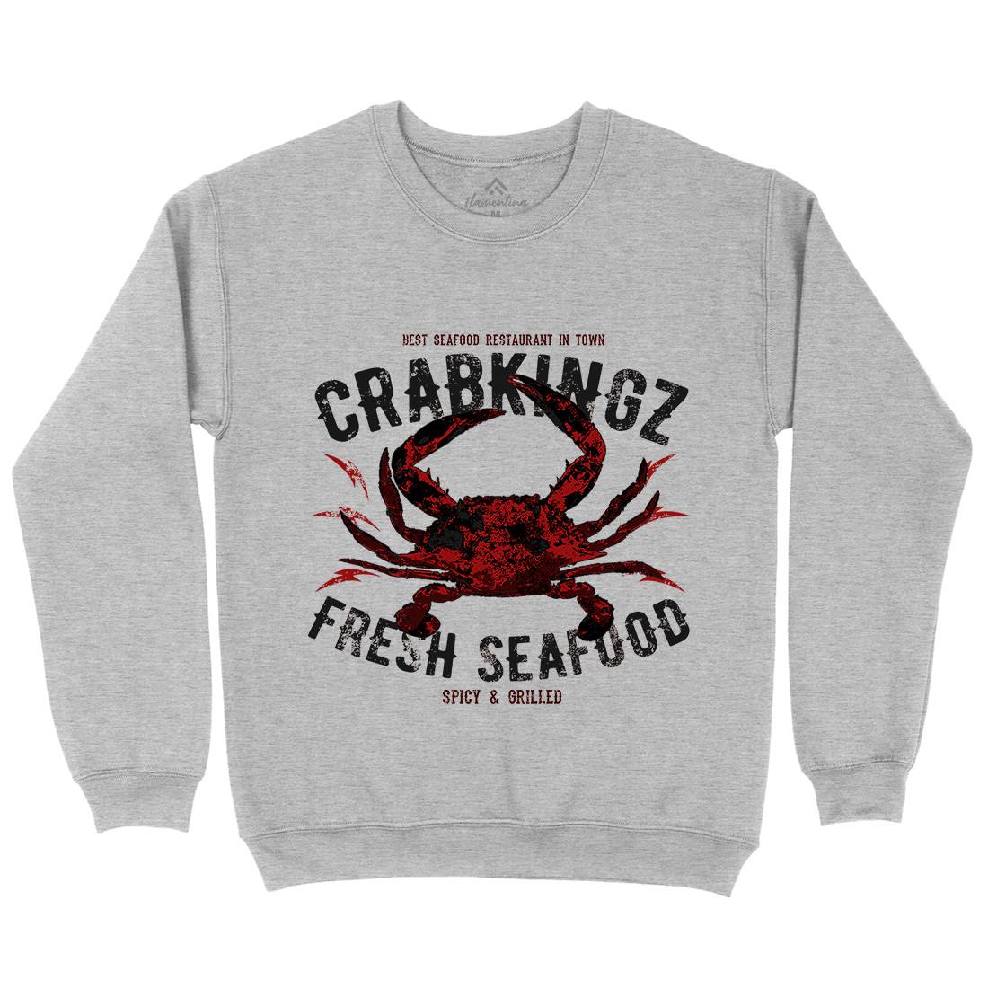Crab Seafood Mens Crew Neck Sweatshirt Animals B700