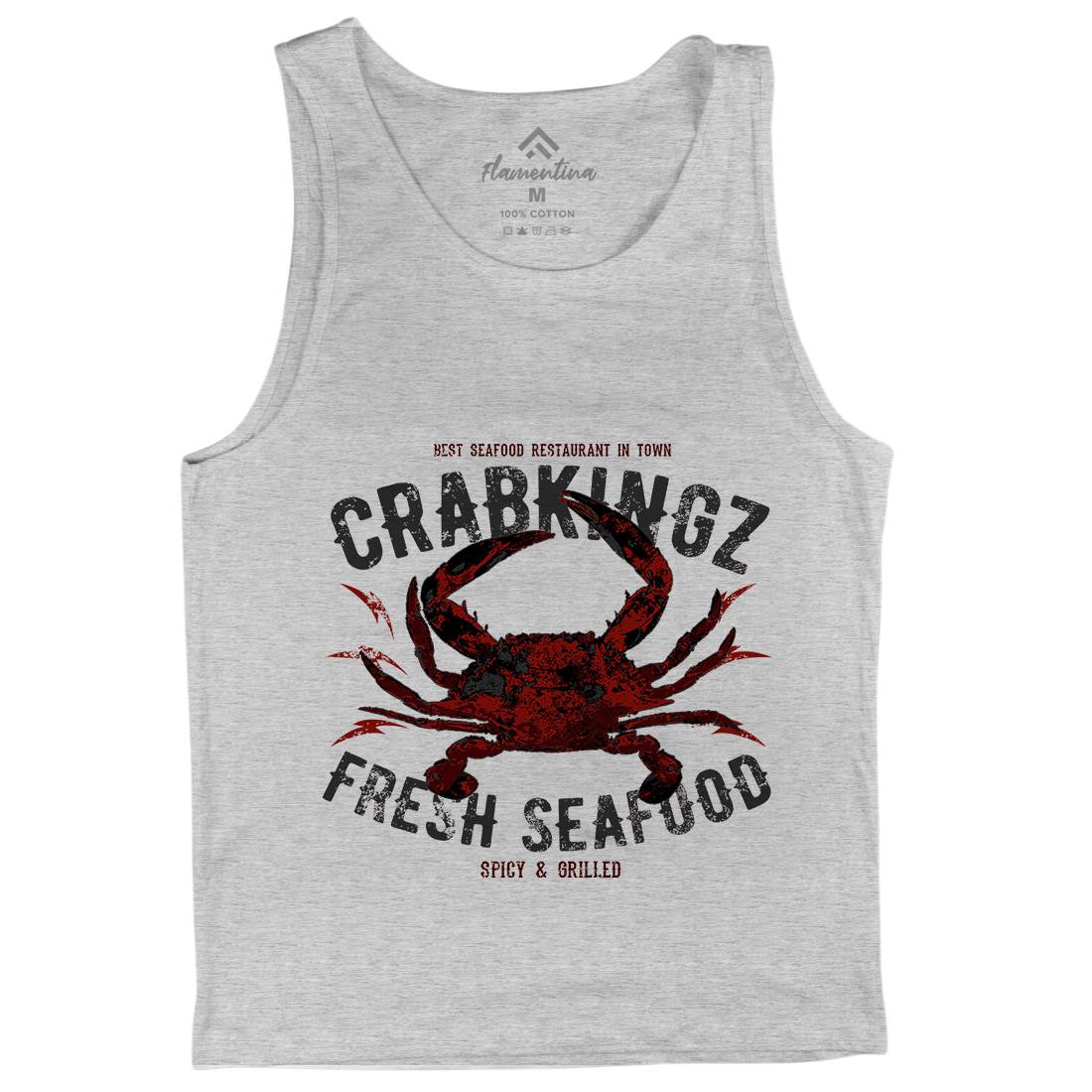 Crab Seafood Mens Tank Top Vest Animals B700