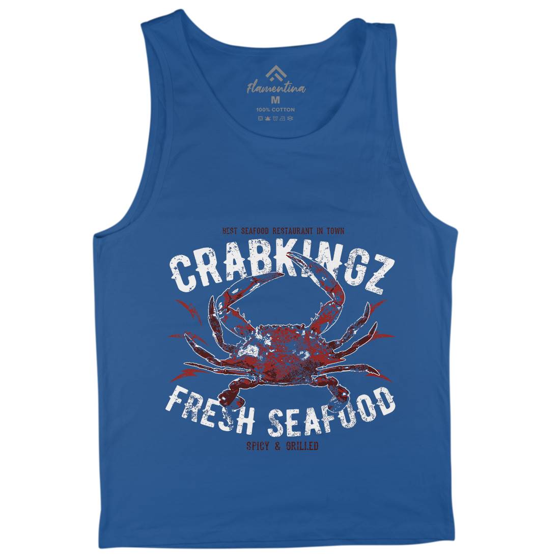 Crab Seafood Mens Tank Top Vest Animals B700