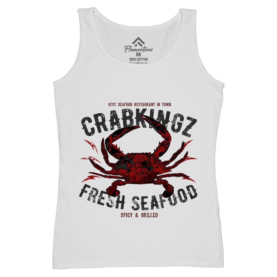 Crab Seafood Womens Organic Tank Top Vest Animals B700