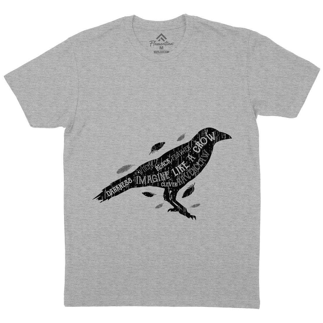 Crow Darkness Mens Crew Neck T-Shirt Animals B701