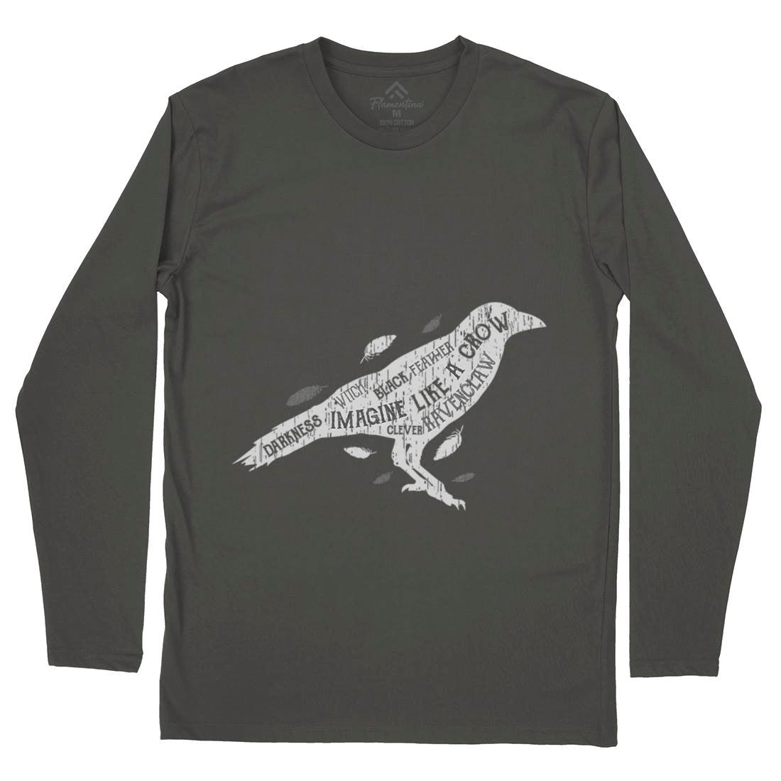 Crow Darkness Mens Long Sleeve T-Shirt Animals B701
