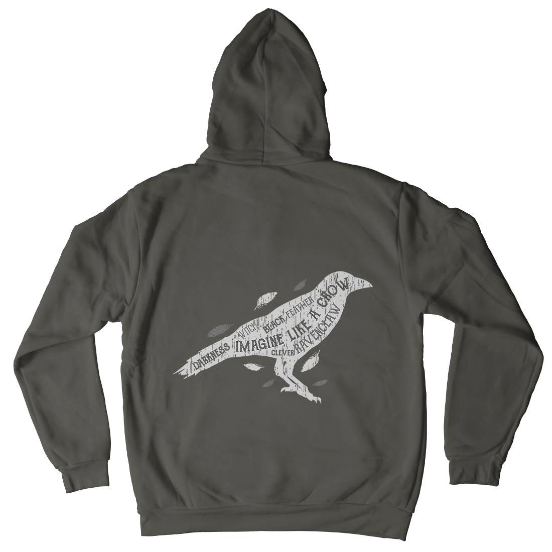 Crow Darkness Mens Hoodie With Pocket Animals B701