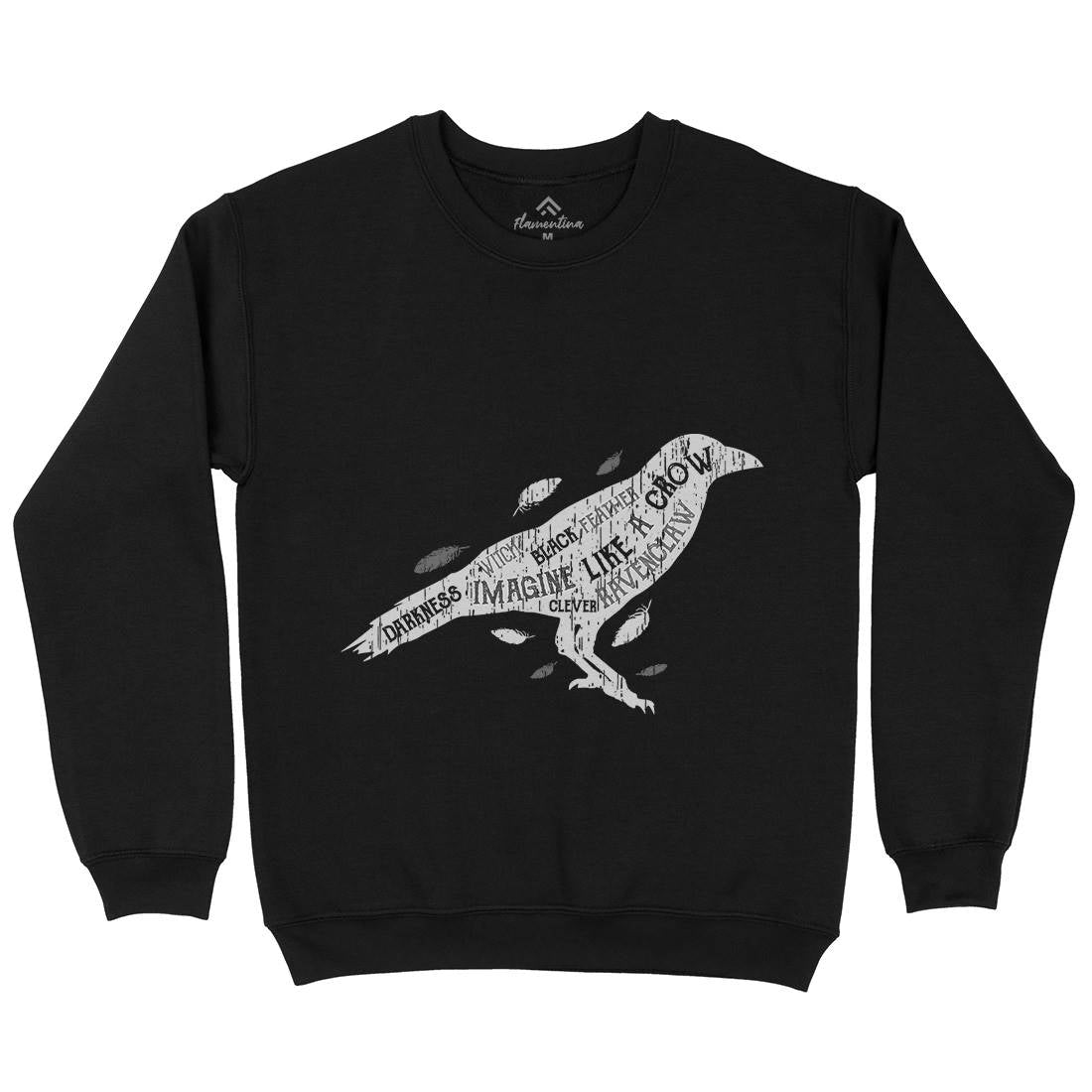 Crow Darkness Kids Crew Neck Sweatshirt Animals B701
