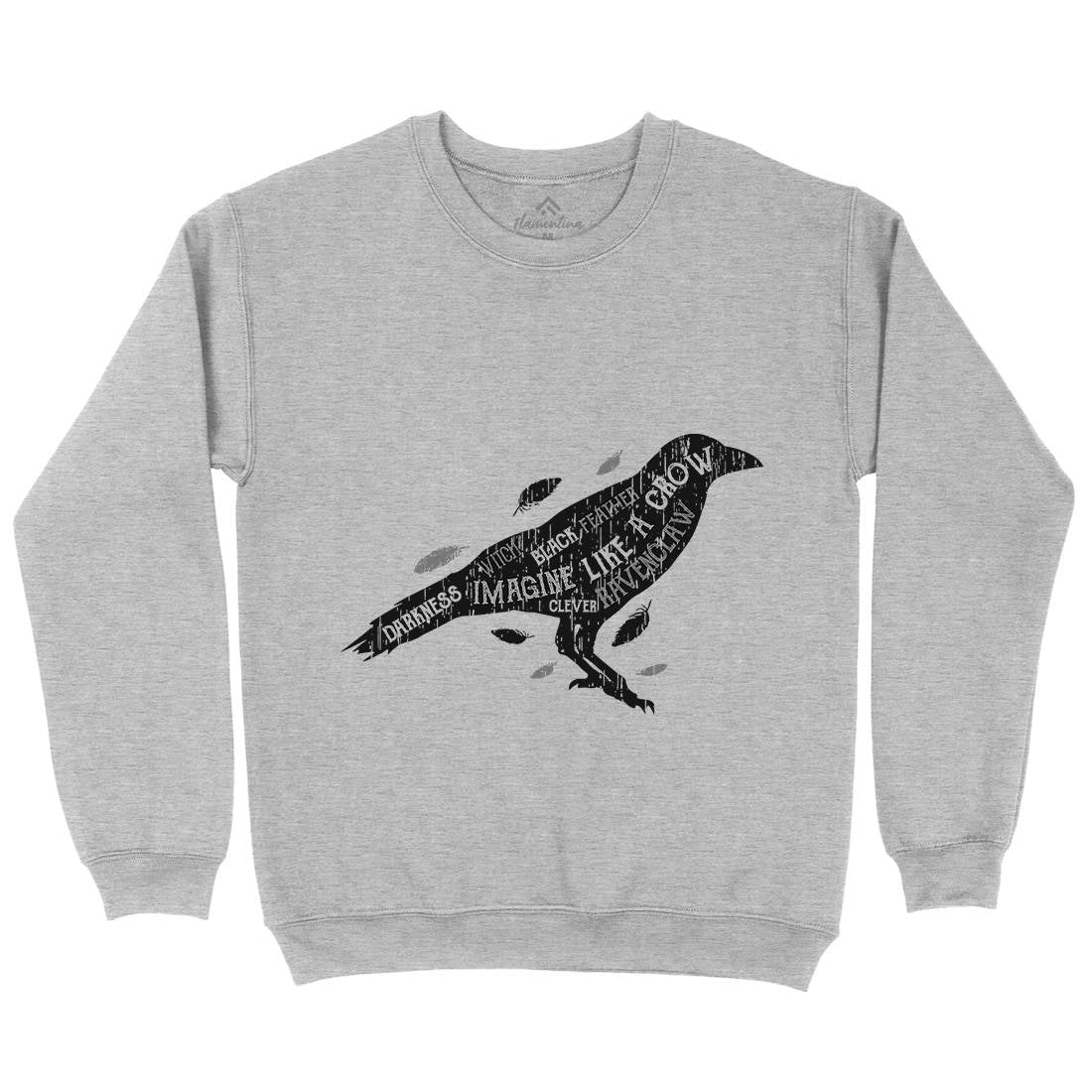 Crow Darkness Mens Crew Neck Sweatshirt Animals B701